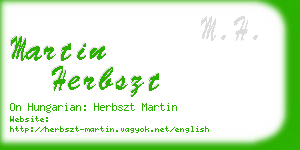 martin herbszt business card